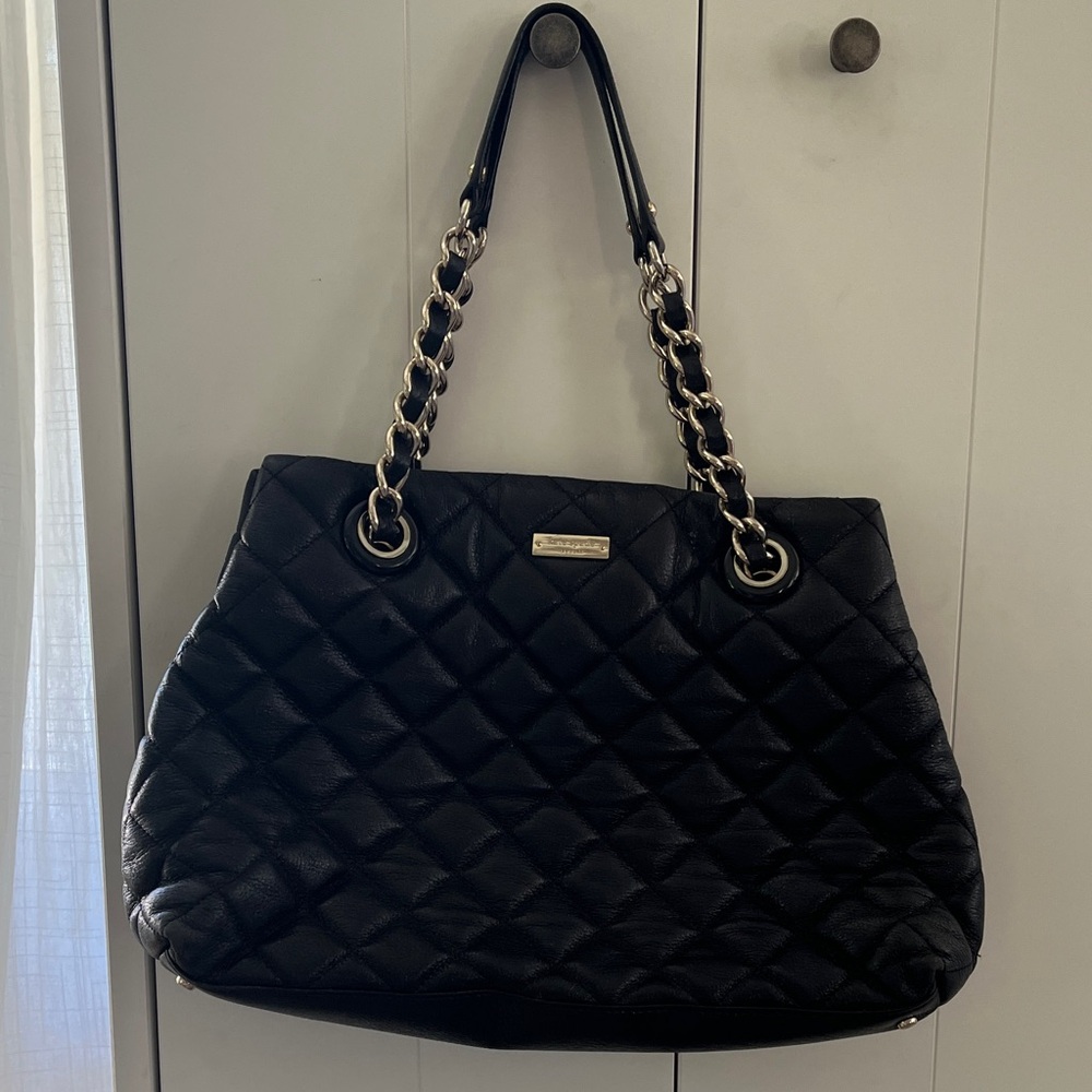 Kate Spade ♠️ Black Quilted Leather Handbag